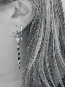 Earrings | Silver Disco Chain