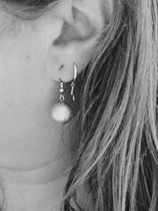 Earrings | Silver Dust Ball