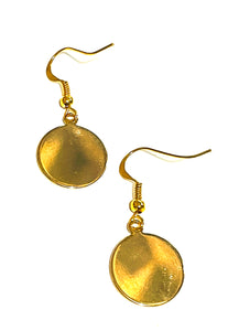 Earrings | Small Gold Circle Discs