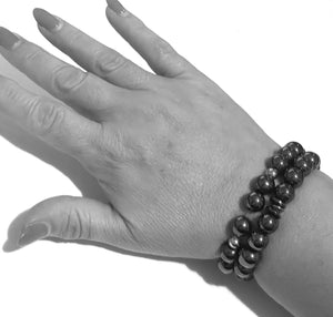 Bracelet | Hematite Stretch Bracelets Set of 2 LAST CALL