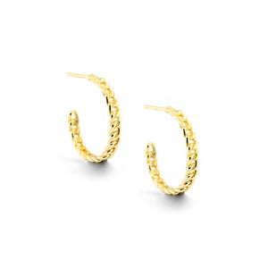 Earrings | Gold Curb Chain Hoops