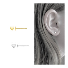 Load image into Gallery viewer, 14kt gold filled itty bitty heart studs - Links and Locks Designs
