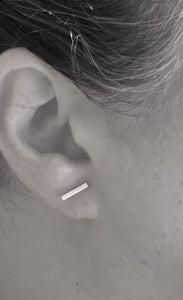 Earrings | Mini Silver BAR Studs