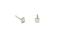 Load image into Gallery viewer, Earrings | Silver Tiny Square Studs 4mm
