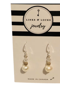 Earrings | Pearl + Crystal Dangles
