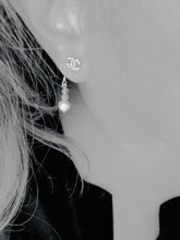Load image into Gallery viewer, Earrings | Pearl + Crystal Dangles
