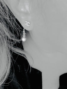Earrings | Pearl + Crystal Dangles
