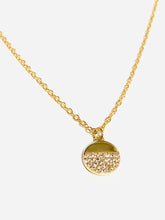 Load image into Gallery viewer, Necklace | Gold CZ Dipped Disc
