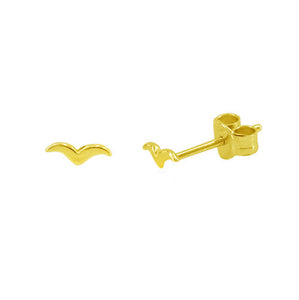 Earrings | Tiny Gold Bird Studs