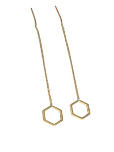 Earrings | Hexagon Threaders