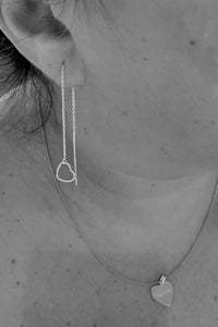Earrings | Heart Silhouette Threaders
