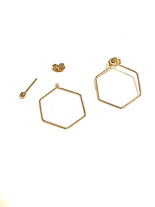 Earrings | 2 in 1 Hexagon