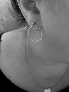 Earrings | 2 in 1 Hexagon