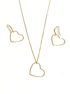 Necklace | Large Heart Silhouettes