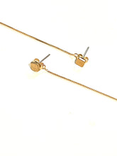Load image into Gallery viewer, Earrings | Gold Square Faux Threaders | Cat + Nat favourites*
