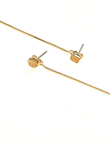 Earrings | Gold Square Faux Threaders | Cat + Nat favourites*