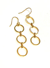 Load image into Gallery viewer, Earrings | Gold 3 Ring

