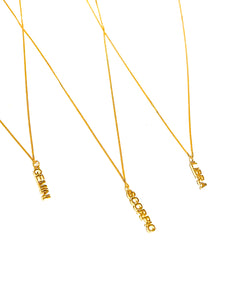 Necklace | Gold Zodiac Charm