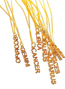 Necklace | Gold Zodiac Charm