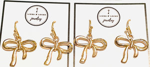 BFF Earring Set of 2 - Gold Bow