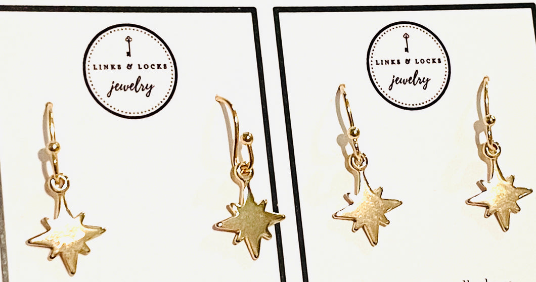 BFF Earring Set of 2 - Gold North Star