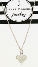 Load image into Gallery viewer, Necklace | Silver + Gold Heart Charm
