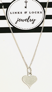 Necklace | Silver + Gold Heart Charm