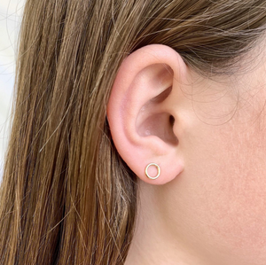Earrings | Halo Gold Studs
