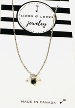 Load image into Gallery viewer, Necklace | Itty Bitty Pearl + Onyx Cluster
