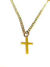 Load image into Gallery viewer, Necklace | Gold Cross Figaro Chain

