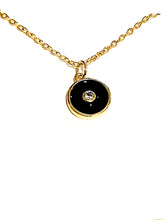 Load image into Gallery viewer, Necklace | Black Enamel Evil Eye
