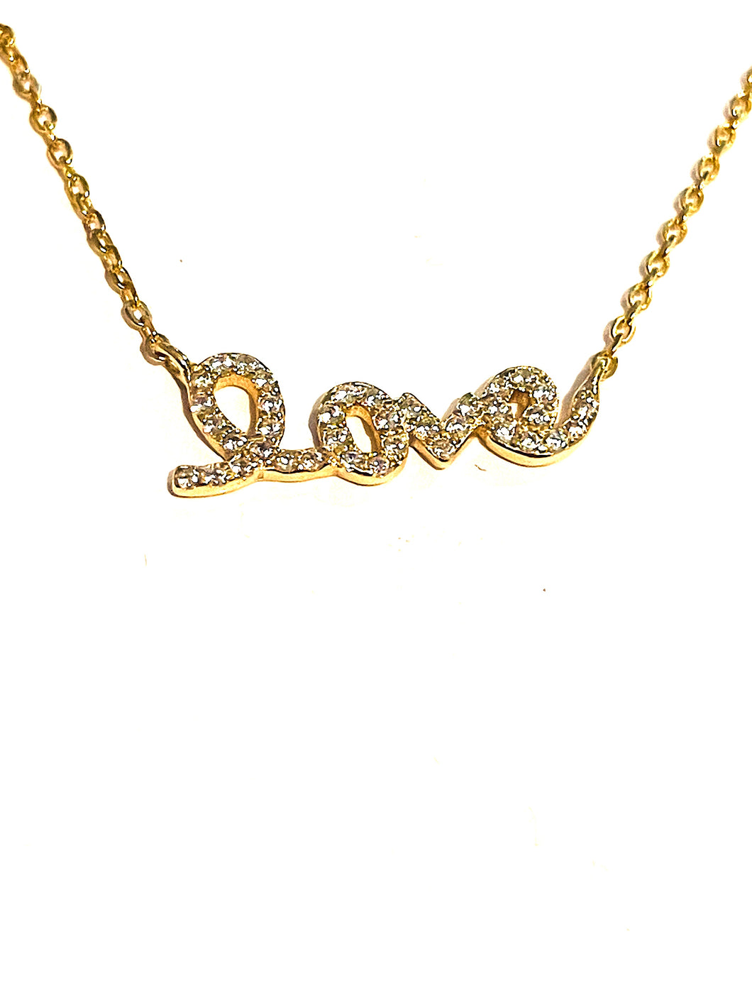 Necklace | Gold LOVE script