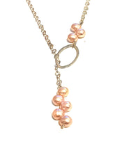 Load image into Gallery viewer, Necklace | Pastel Pink Freshwater Pearl Lariat
