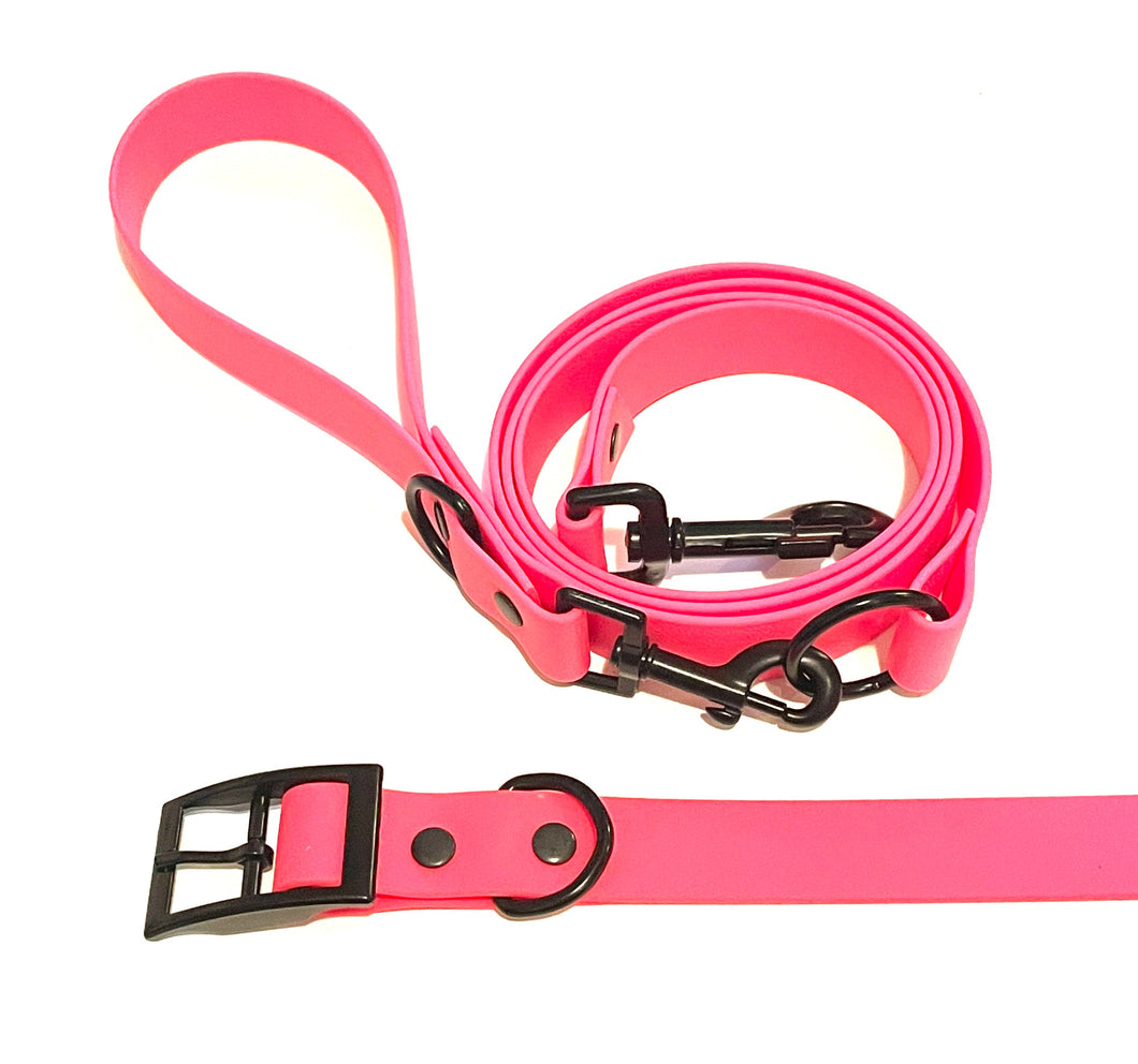 Candy Collection | Set of Collar + Leash | Neon Pink, Coral, Cotton Candy, Lavender