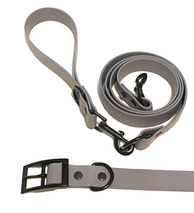 Classic Collection | Set of Collar + Leash | Black, Grey, White