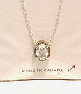 Antique Single Crystal Charm Necklace