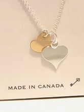 Load image into Gallery viewer, Necklace | Silver + Gold Heart Charm
