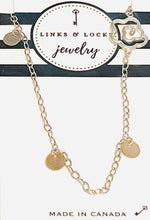 Load image into Gallery viewer, Anklet | Silver Rose with Gold Discs
