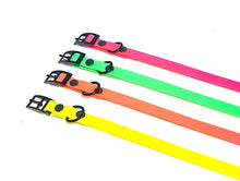 Load image into Gallery viewer, Neon Collection | Set of Collar + Leash | Thin Neon Pink
