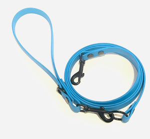 Ocean Collection | SET of Waterproof Collar + Leash| THIN BLUE