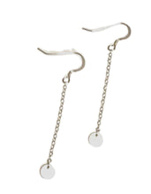 Load image into Gallery viewer, Earrings | Silver Mini Disc with Chain
