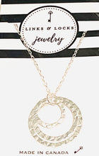 Load image into Gallery viewer, Necklace | Silver Triple Hammered Halo
