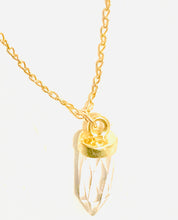 Load image into Gallery viewer, Necklace | Gold Quartz Crystal Tusk

