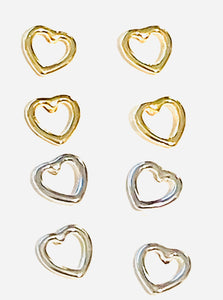 Earrings | Mini Heart Silhouette Studs