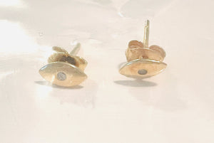 Earrings | Mini Gold Evil Eye Studs