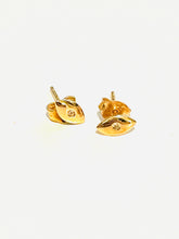 Load image into Gallery viewer, Earrings | Mini Gold Evil Eye Studs
