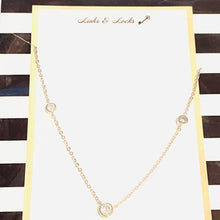 Load image into Gallery viewer, Necklace | Silver Crystal Drop Link
