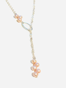 Necklace | Pastel Pink Freshwater Pearl Lariat