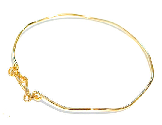 Bracelet | Simple Gold Wave Bangle