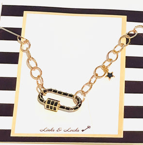 Necklace | Gold Carabiner Lock